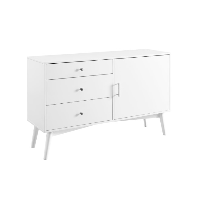 White Solid Wood Sideboard with Storage - Foster