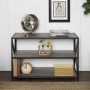 Grey Wooden Effect Bookcase with 3 Shelves - Foster