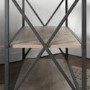 Grey Wooden Effect Bookcase with 3 Shelves - Foster