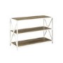 Foster Brown Wooden Effect TV Unit with White Metal Frame - TV's up to 40"