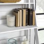 White Painted Wood Effect Bookcase with 4 Shelves - Foster