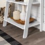 White Painted Wood Effect Bookcase with 4 Shelves - Foster