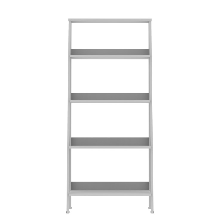 White Painted Wood Effect Bookcase with 4 Shelves - Foster