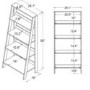 White Painted Wood Effect Bookcase with 4 Shelves - Foster