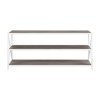 Foster White Wood Effect TV Unit with White Metal Base - TV&#39;s up to 60&quot;