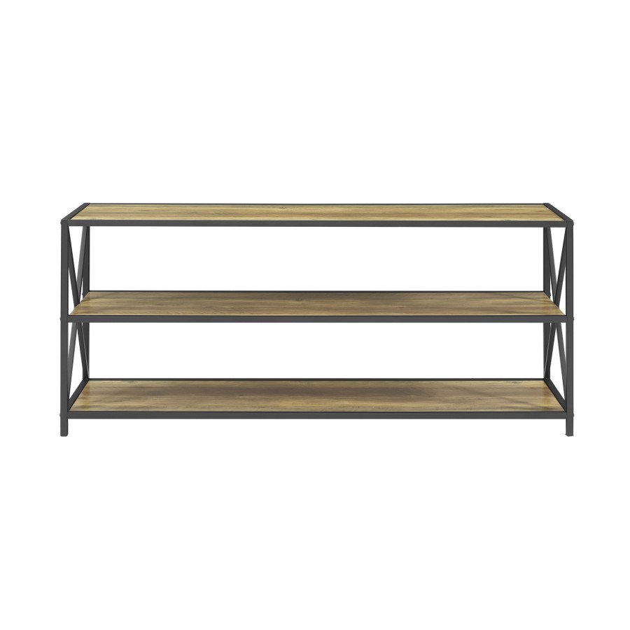 Wooden Effect Bookcase with 3 Shelves - Foster