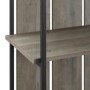 Rustic Wooden Effect Bookshelf with Metal Frame - Foster
