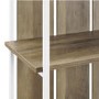 Oak Effect Booskcase with White Metal Frame - Foster
