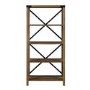 Brown Wooden Effect Bookcase with 4 Shelves - Foster