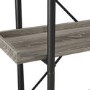 Wooden Effect Bookcase with 5 Shelves & Metal Frame - Foster