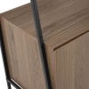 Foster Brown Wood Effect Bookcase with Lower Cupboard