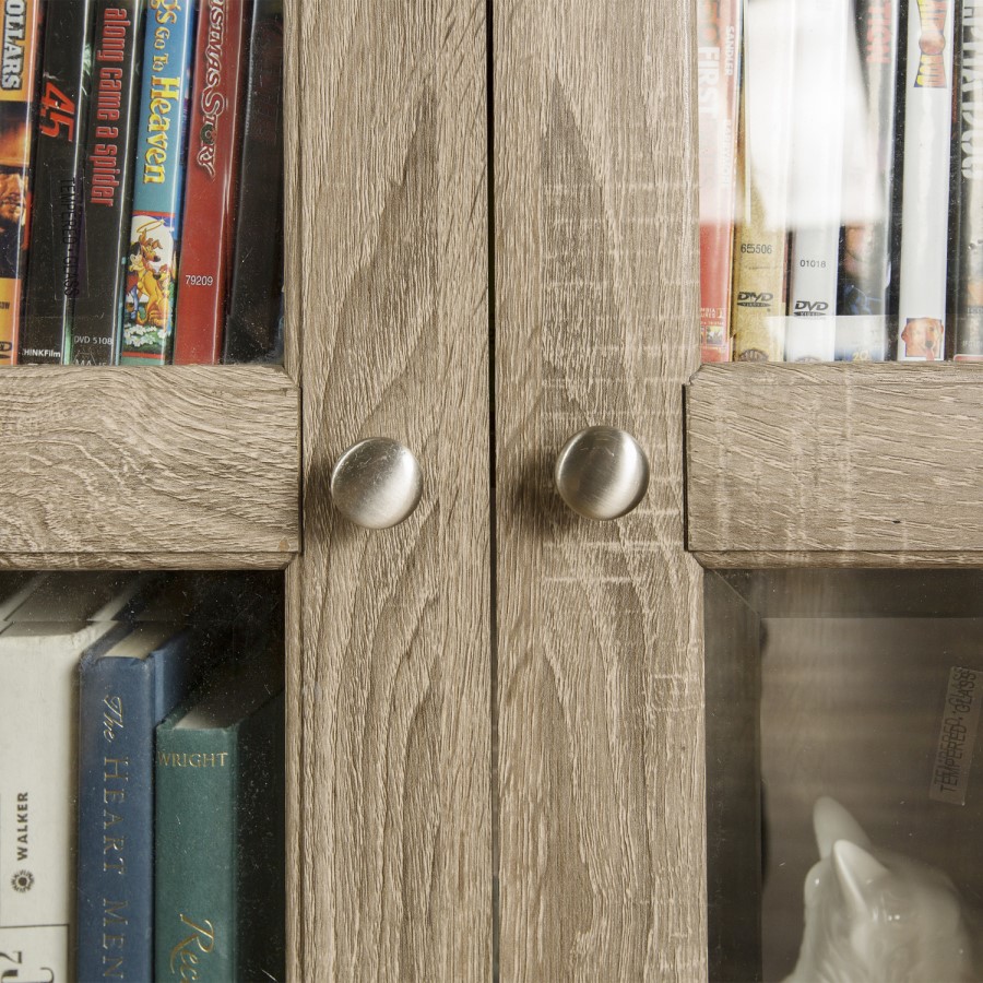 Foster Wood Effect Display Cabinet