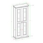 Foster Wood Effect Display Cabinet