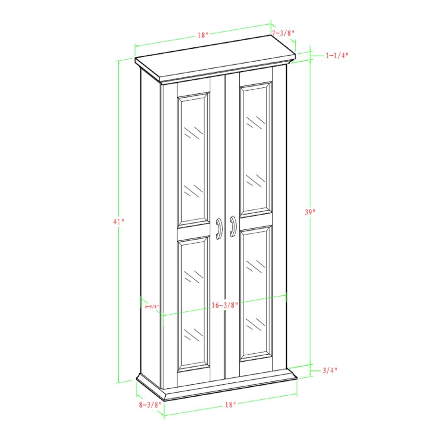Foster Wood Effect Display Cabinet