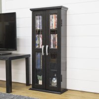 Foster Black Wood Effect Display Cabinet