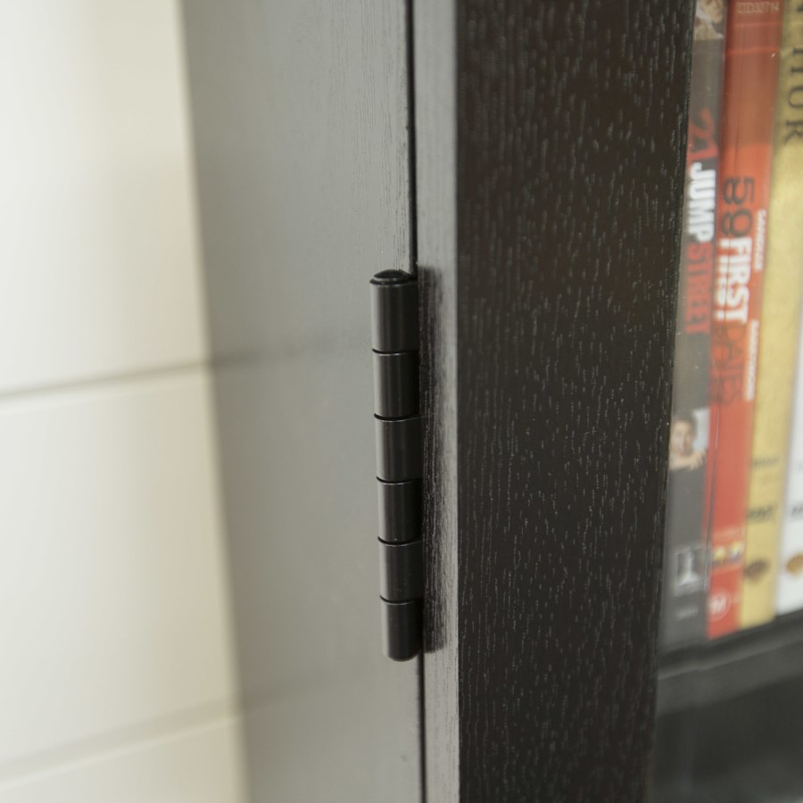 Foster Black Wood Effect Display Cabinet