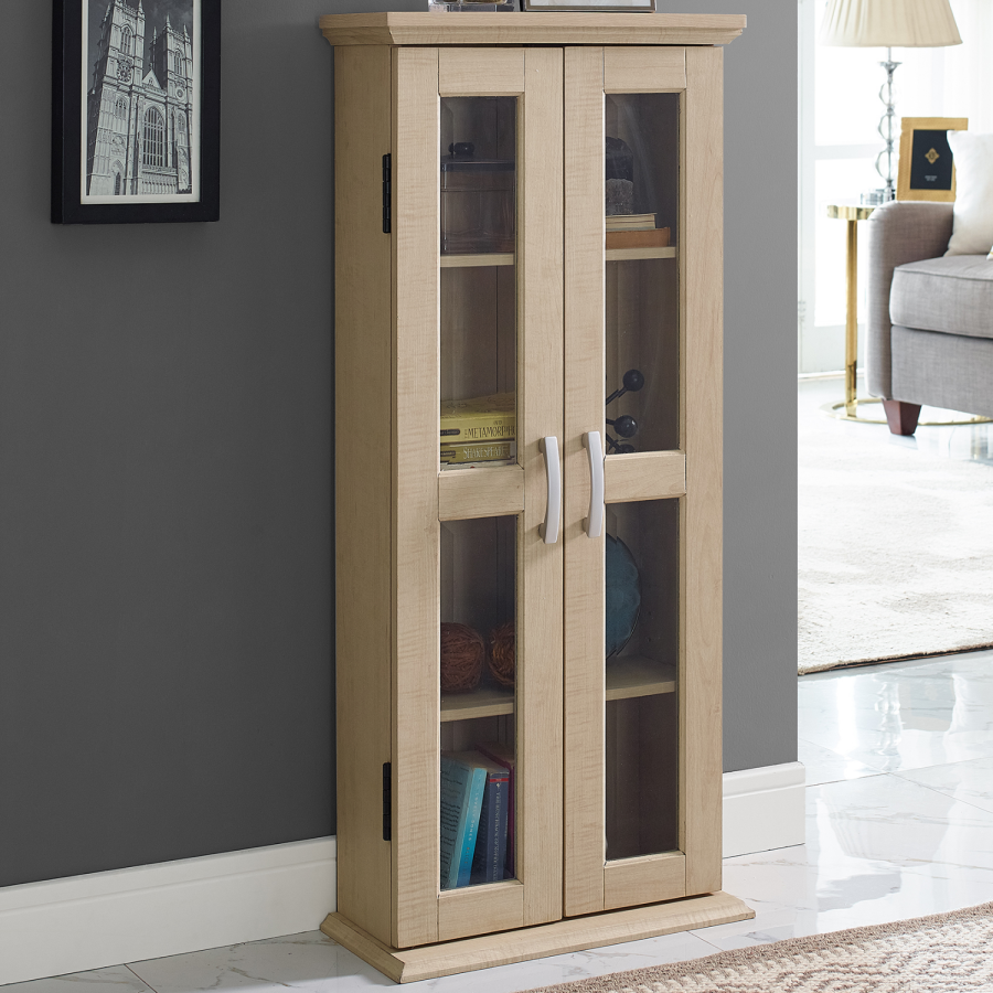 Foster Light Wood Effect Display Cabinet