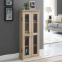 Foster Light Wood Effect Display Cabinet