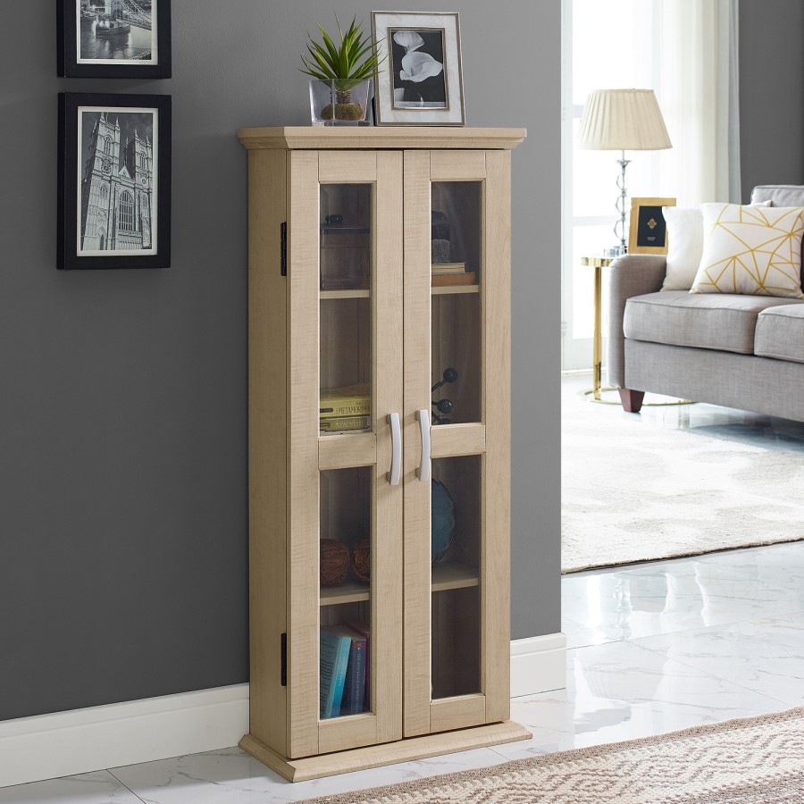 Foster Light Wood Effect Display Cabinet