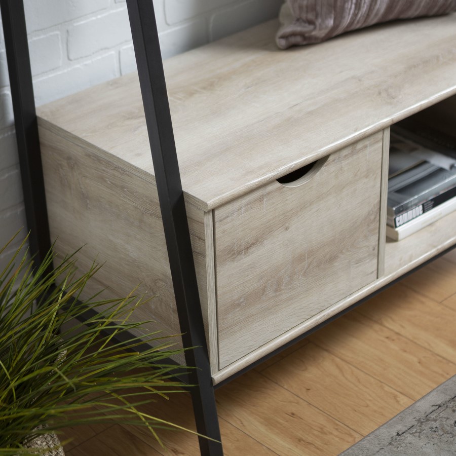 White Oak Coat Rack with Storage - Foster