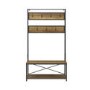 Brown Wood Effect Coat Rack with Storage - Foster