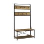 Brown Wood Effect Coat Rack with Storage - Foster