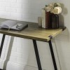 Rustic Oak Effect Office Desk with Metal Base - Foster