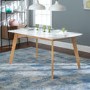 Foster White Solid Wood Dining Table