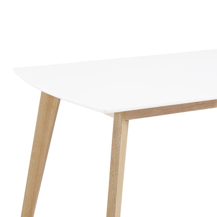 Foster White Solid Wood Dining Table