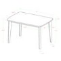 Foster White Solid Wood Dining Table