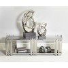 Silver Mirrored TV Stand with Glass Top - Aurora Boutique - TV&#39;s up to 50&quot;