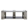 Silver Mirrored TV Stand with Glass Top - Aurora Boutique - TV's up to 50"