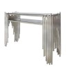 Mirrored Console Table with Glass Top - Aurora Boutique