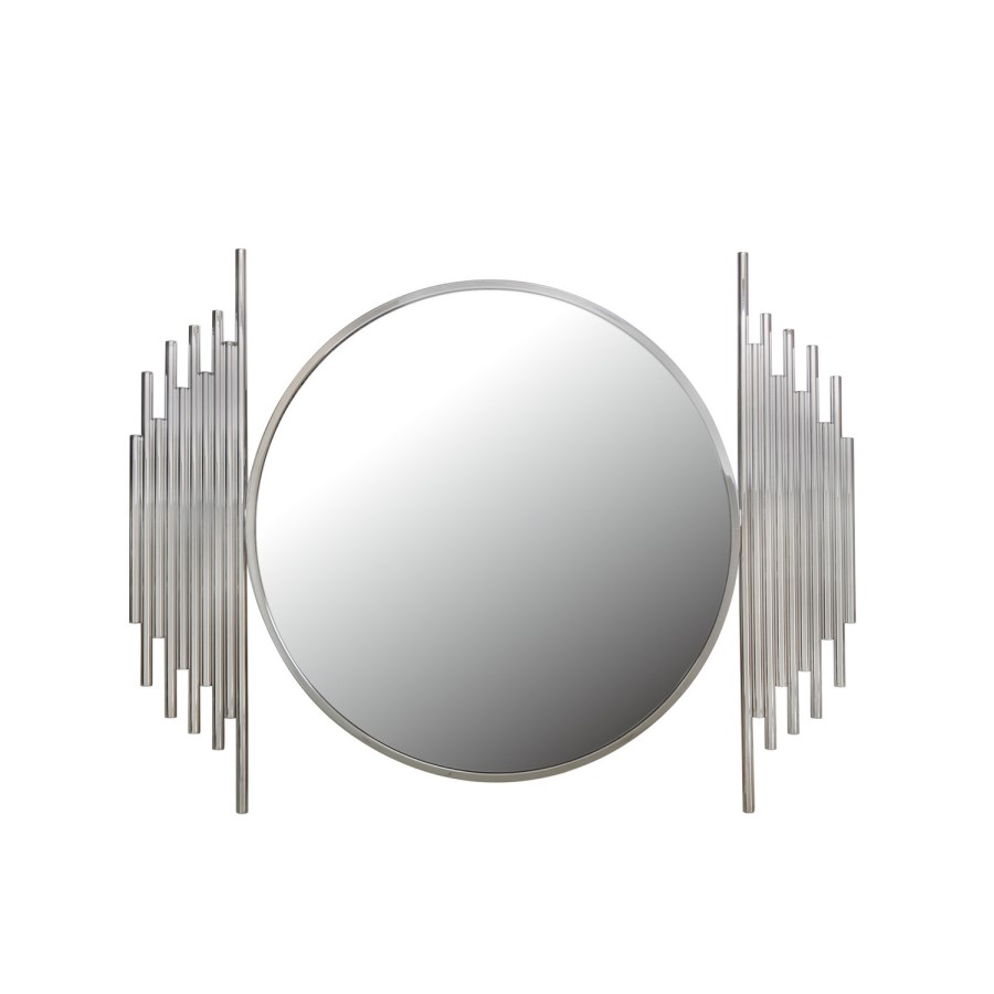 Aurora Boutique Silver Mirror with Chrome Design