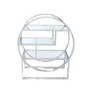 Aurora Boutique Round Steel & Glass Shelving Display Cabinet