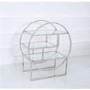 Aurora Boutique Round Steel & Glass Shelving Display Cabinet
