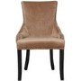 Set of 2 Brown Velvet Dining Chairs with Black Legs - Aurora Boutique