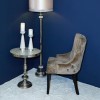 Set of 2 Brown Velvet Dining Chairs with Black Legs - Aurora Boutique