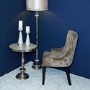 Set of 2 Brown Velvet Dining Chairs with Black Legs - Aurora Boutique