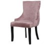 Set of 2 Pink Velvet Dining Chairs with Black Legs - Aurora Boutique