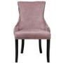Set of 2 Pink Velvet Dining Chairs with Black Legs - Aurora Boutique