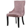 Set of 2 Pink Velvet Dining Chairs with Black Legs - Aurora Boutique