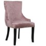 Set of 2 Pink Velvet Dining Chairs with Black Legs - Aurora Boutique