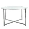 Round Coffee Table in White Marble - Aurora Boutique 