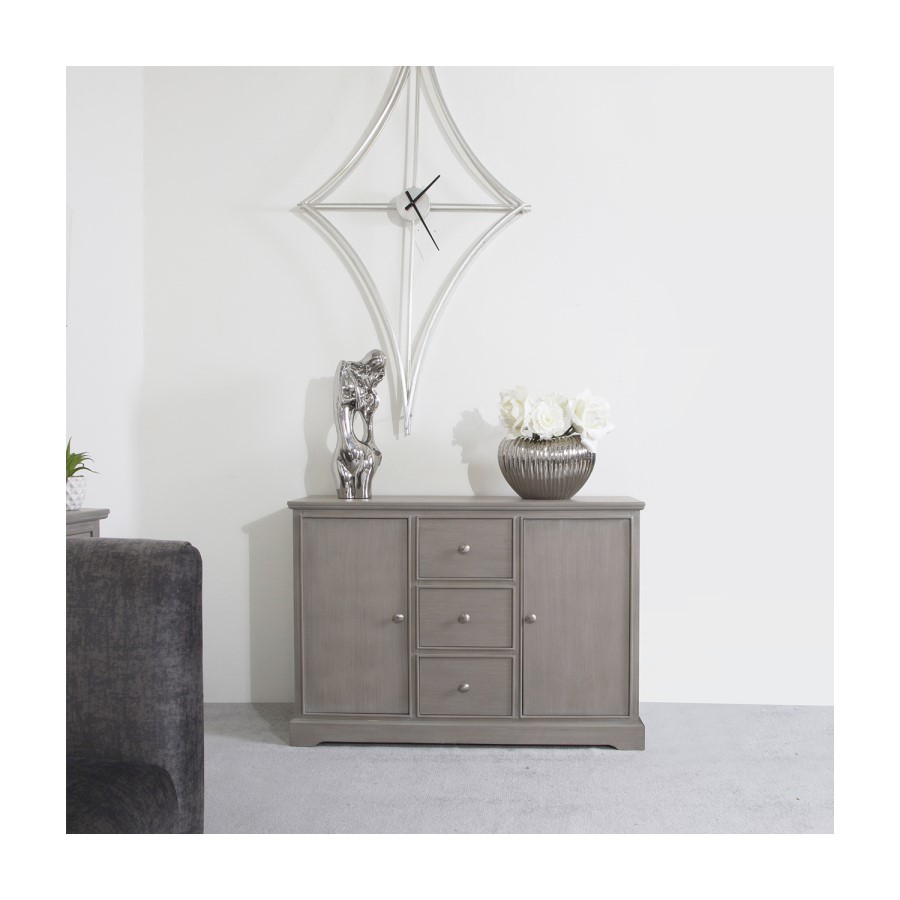 Harvey 3 Drawer 2 Door Sideboard in Taupe
