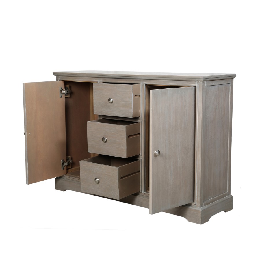 Harvey 3 Drawer 2 Door Sideboard in Taupe