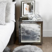 Aurora Boutique Smoked Glass LED Side Table Aurora Boutique Smoked Glass LED Side Table