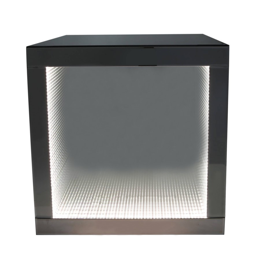 Aurora Boutique Smoked Glass LED Side Table