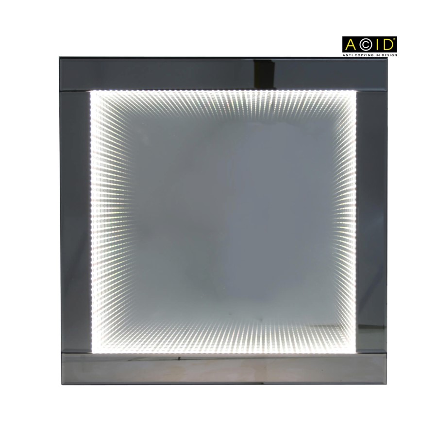 Aurora Boutique Smoked Glass LED Side Table