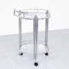 Aurora Boutique Mirrored Drinks Trolley with Clear Glass